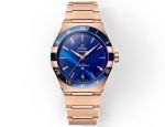V+ Factory Omega Master Chronometer (fifth generation Constellation) 131.30.41.21.99.001 series Sapphire blue with Gold steel case diameter 41mm Watch